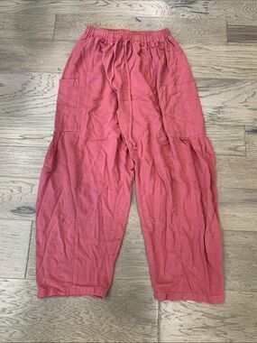 NWT TARSE Womens Barrel Linen High Waisted Harem Pants Size XS